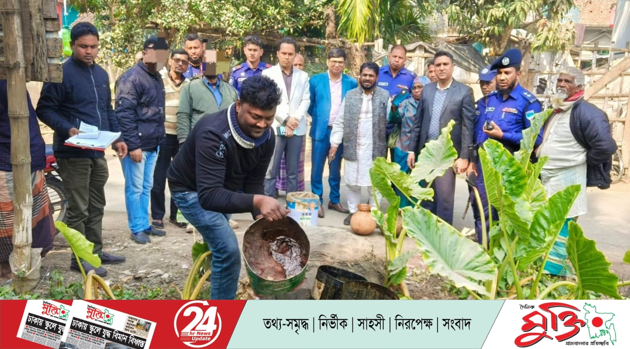 শার্শায় ভেজাল গুড় তৈরির কারখানায় অভিযান