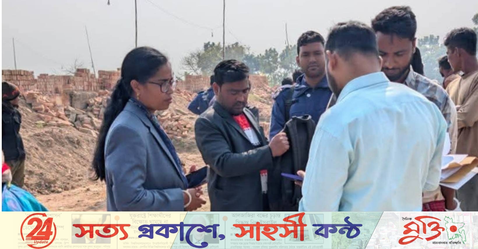 নড়াইলের কালিয়ায় অবৈধ ইটভাটায় অভিযানে জরিমানা