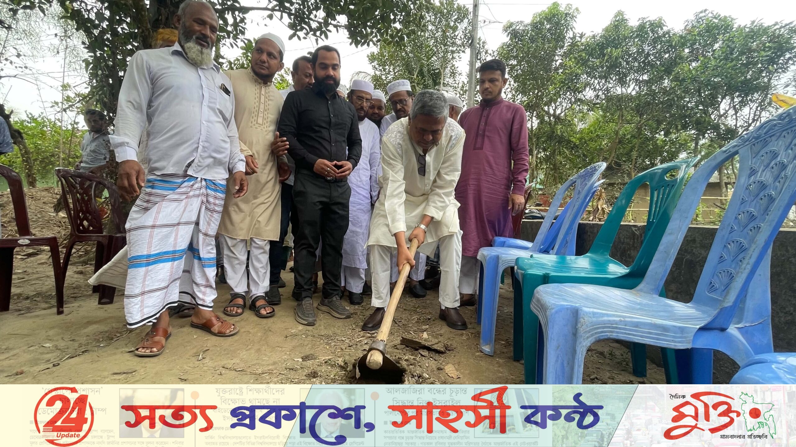 দীর্ঘ প্রতীক্ষা শেষে শ্রীপুরে সড়ক উন্নয়নের কাজ