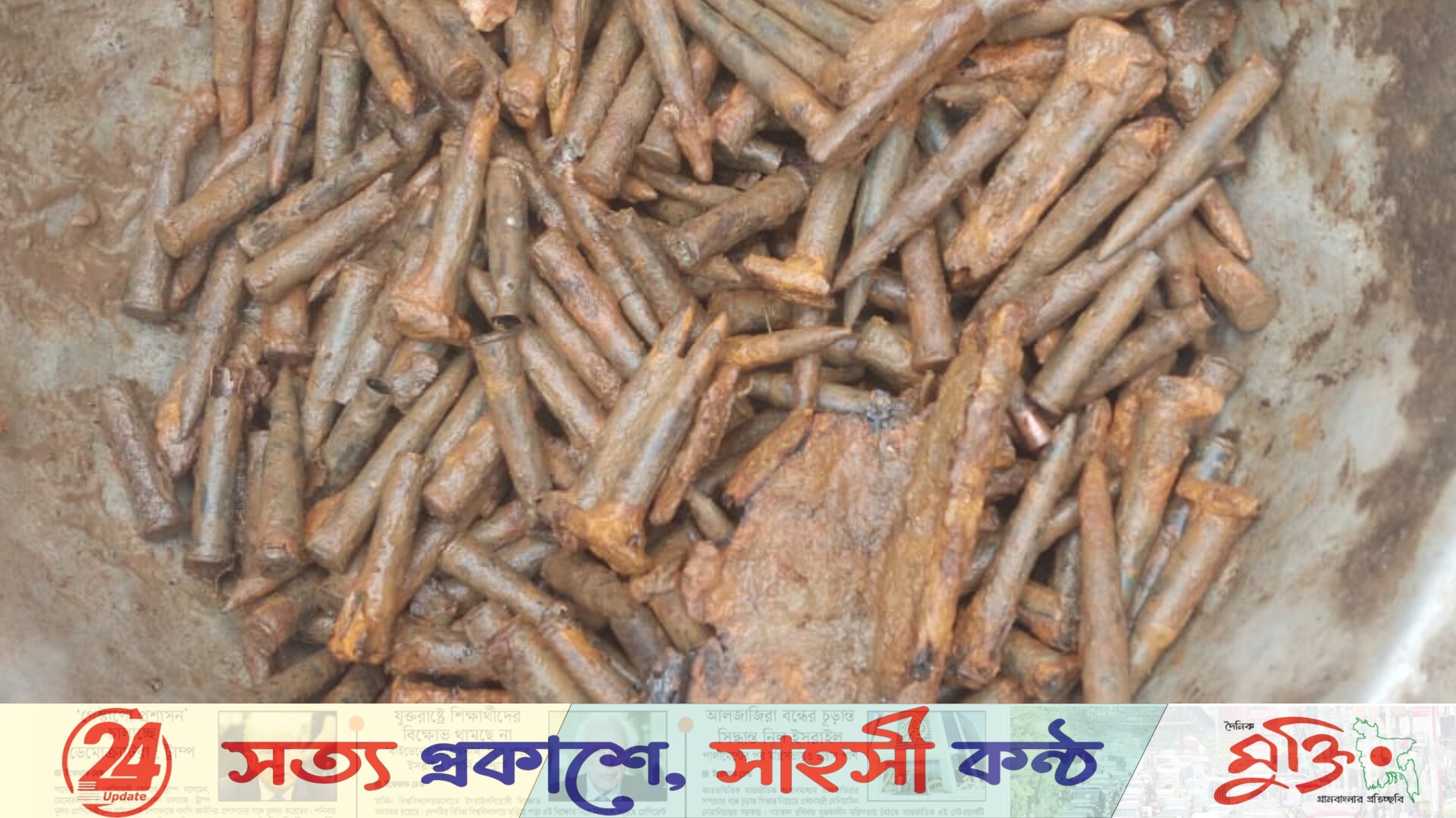 চাষ করতে গিয়ে মাটির নিচে মিললো ৩২৫ গুলি